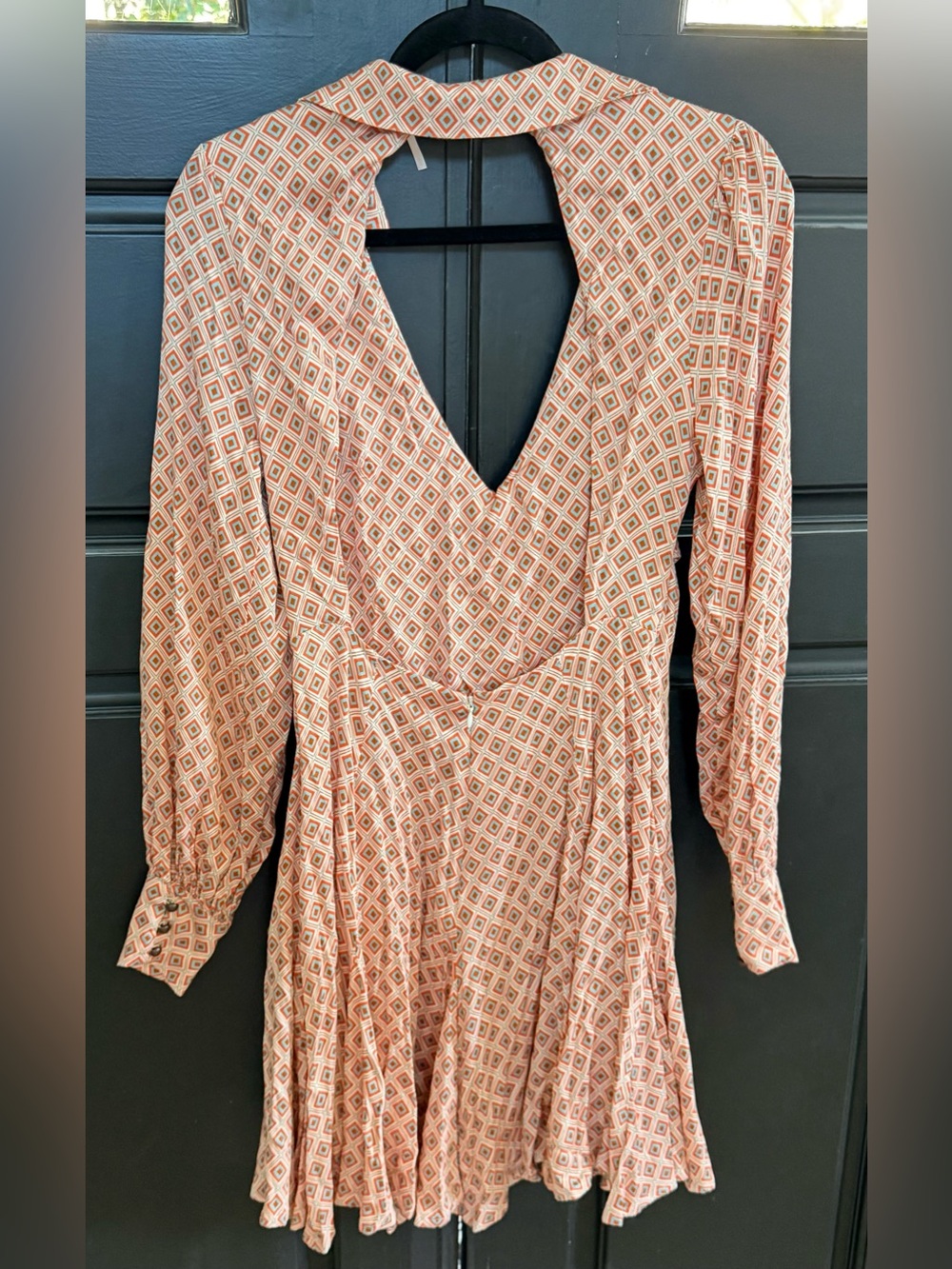 Free People It Takes Two Mini Dress Size Small Open Back Boho Geometric - Picture 3 of 9
